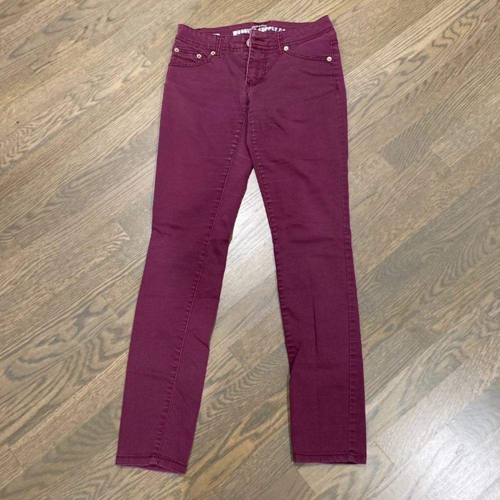 Mossimo supply co. Maroon jeans size 1